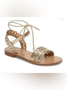 Jack Rogers Gold Ankle Sandals Size 9
